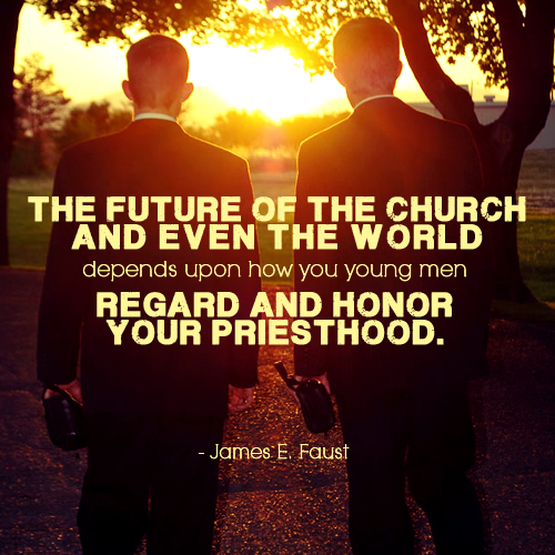 The future of the church and even the world depends upon how you young men regard and honor your priesthood by James E. Faust